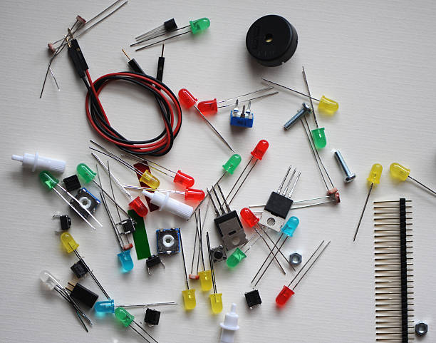 Electrical components stock photo