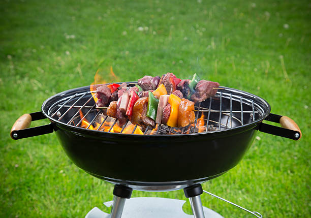 istock Tasty skewers on the grill. 493768887