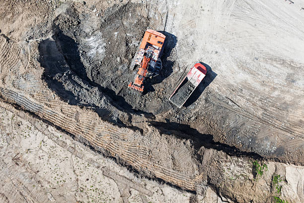 istock Aerial view of the earth mover 493770264