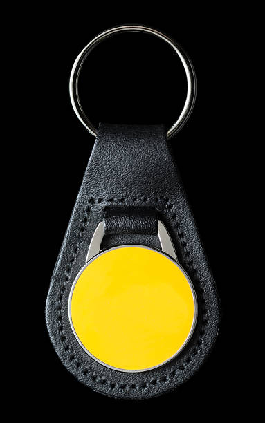 Car Keyring Isolated on Black stock photo