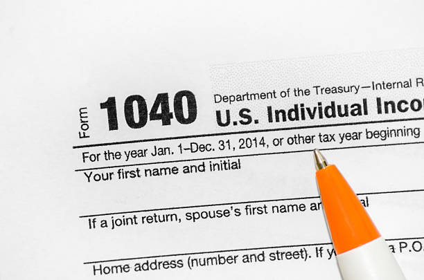 istock 1040 US Individual Income Tax Return Form 493784718
