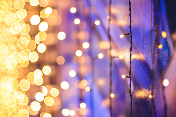istock Christmas garland hanging on the wall 493784792