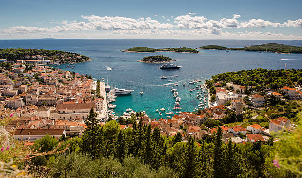 istock Town of Hvar yacht harbor 493790694