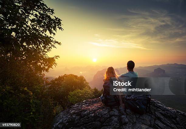 Hikers Stock Photo - Download Image Now - Couple - Relationship, Mountain, Hiking