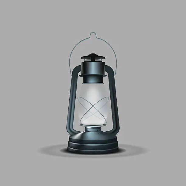 Vector illustration of Kerosene Lamp