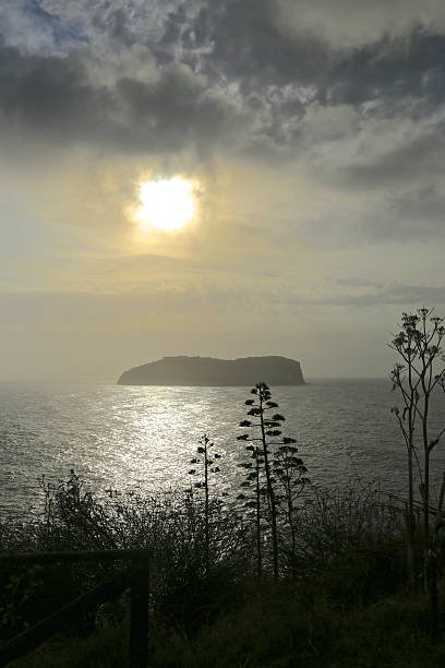 Sunrise in Santo Stefano island stock photo