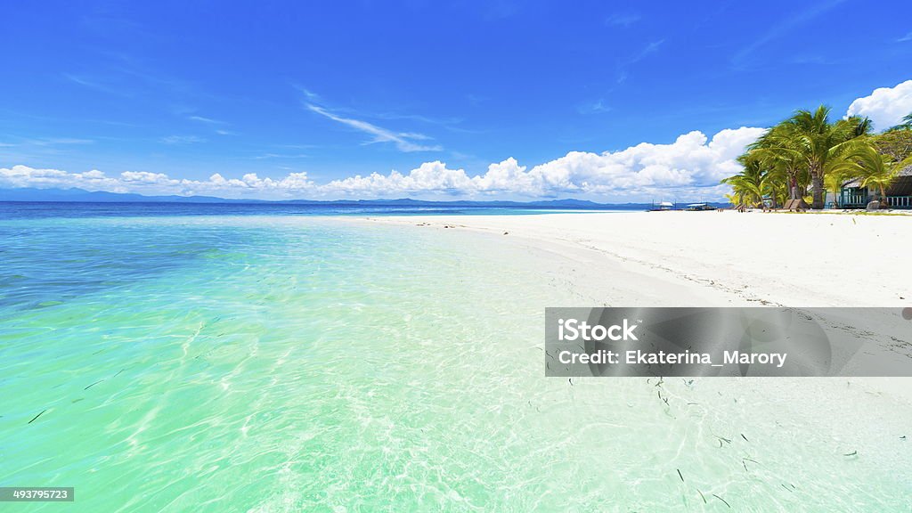 day tropical sea beautiful turquoise sea on the Philippine island Backgrounds Stock Photo