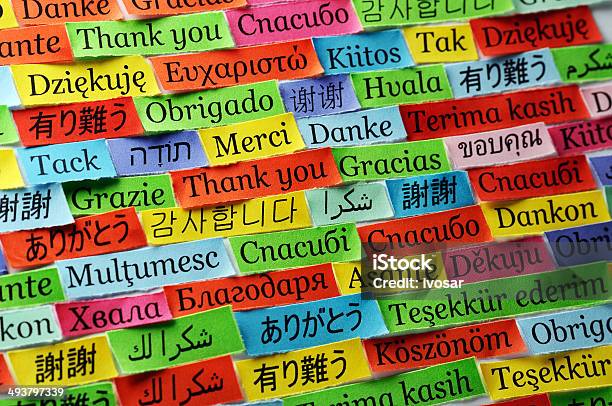 Thank You Stock Photo - Download Image Now - Multilingual, Greeting, Horizontal