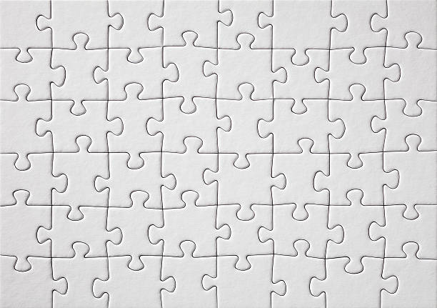 White Jigsaw Puzzle stock photo