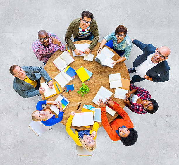 Group of Multiethnic People Looking Up