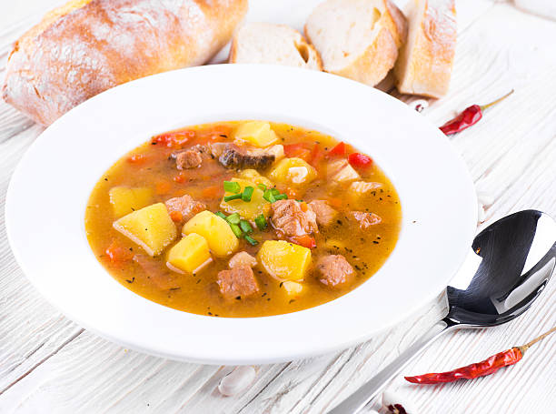 istock Hungarian goulash with beans 493797725