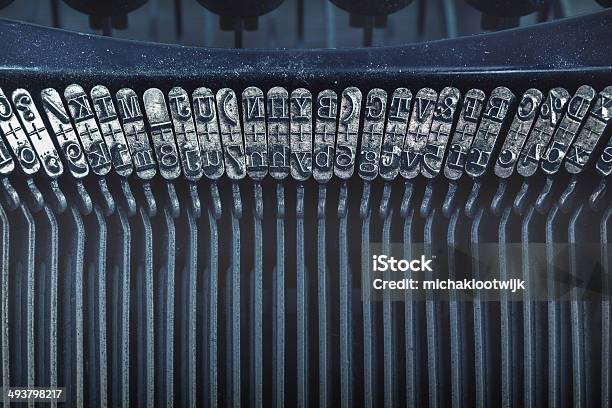 Detail Of An Old Typewriter Stock Photo - Download Image Now - 1930, Antique, Close-up