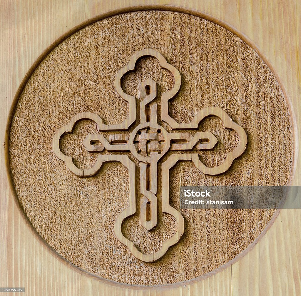 Wooden cross Brown Stock Photo