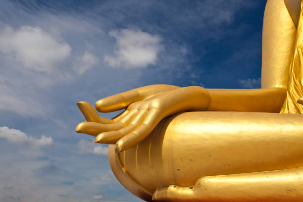 istock Hand of Buddha statues. 493800053