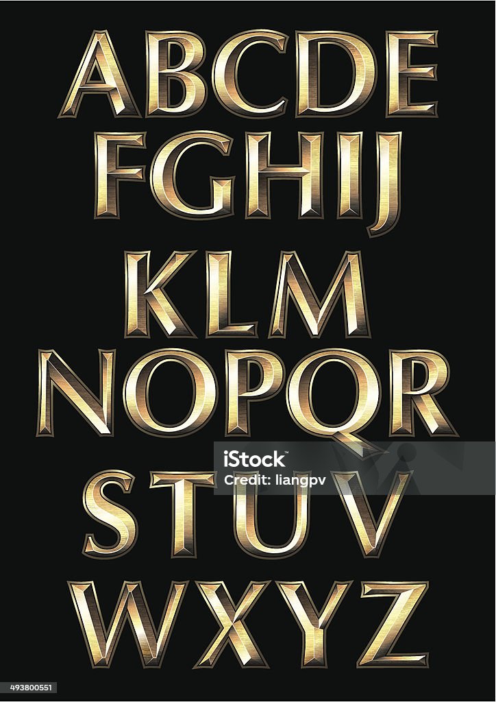 Alfabeto - arte vettoriale royalty-free di Carattere tipografico