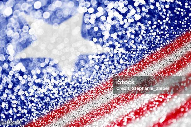 국가주의 아르카디아 화이트 및 블루 빛나다 반짝이는 미국 국기에 대한 스톡 사진 및 기타 이미지 - 미국 국기, 반짝이, 빗나간 포커스
