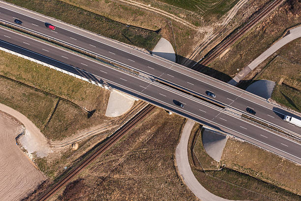 istock aerial view of highway 493826492