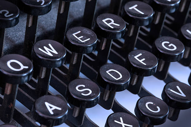 istock Close up of a dirty vintage typewriter 493830207