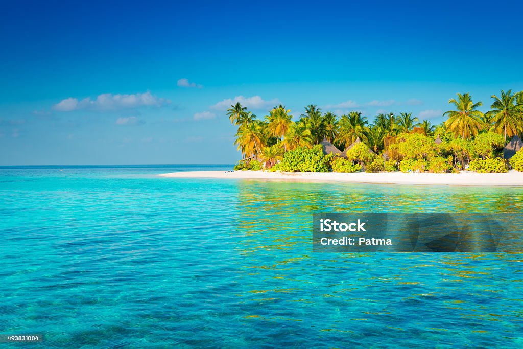 Maldives. Tropical island in the ocean. 2015 Stock Photo