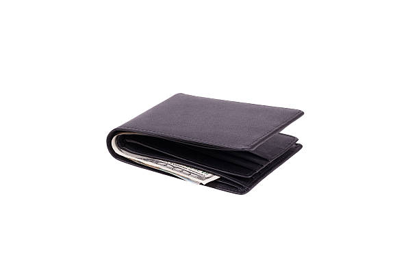 istock Black purse with money 493831161