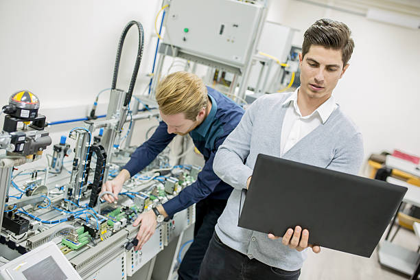 istock Engineers in the factory 493831812