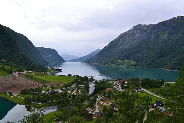 istock Norwegian fjord village 493831823