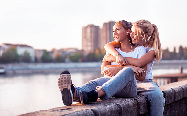 istock Friendship, two girl outdoor 493831900