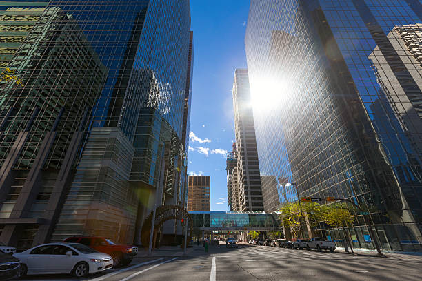 istock Glass Skyscrapers Street Scene in Calgary 493832558