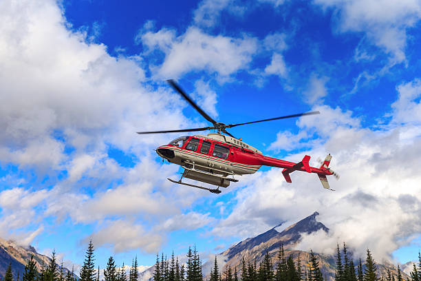 istock Helicopter in the air 493833126