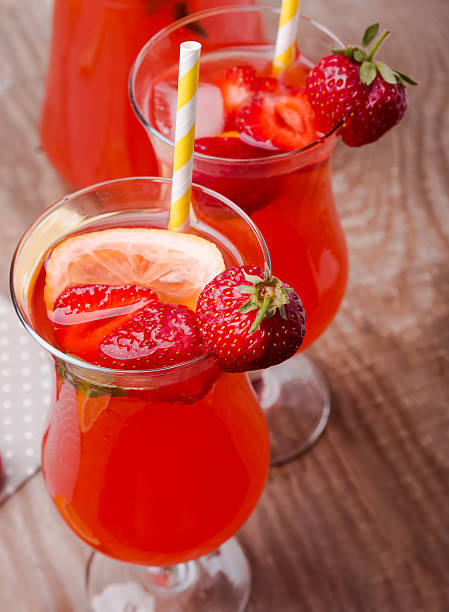 Homemade strawberry lemonade