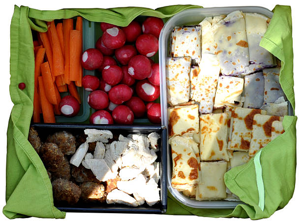istock Picnic food 6 varieties in green cloth 493833651