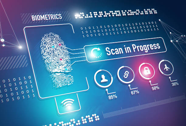 Biometrics Fingerprint Scan stock photo