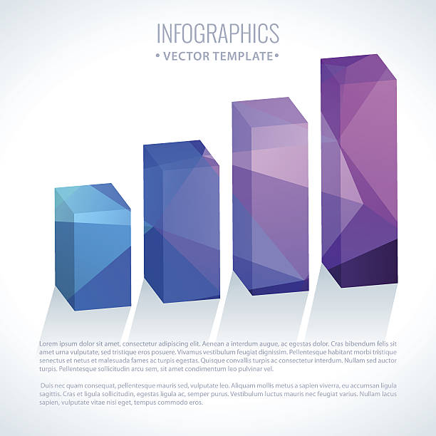 Business bar graph chart template vector art illustration