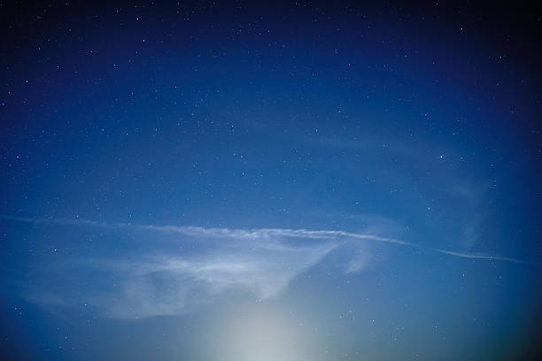 istock Blue dark night sky with stars 493834144