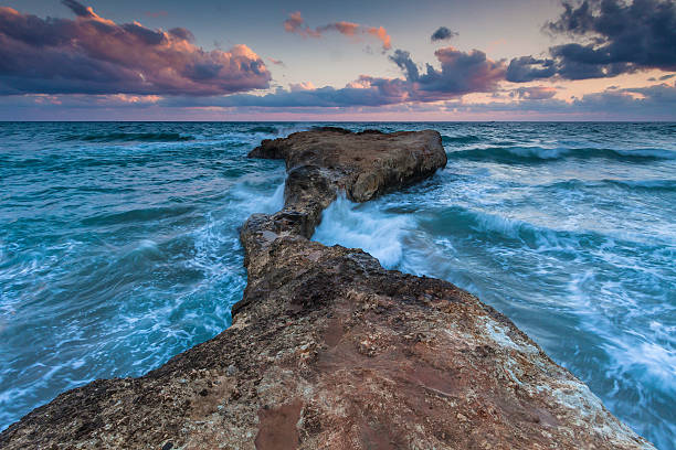istock Beautiful seascape with sunset or sunrise and cloudy sky 493834230