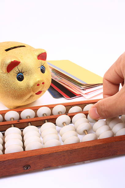 Piggy, money and abacus