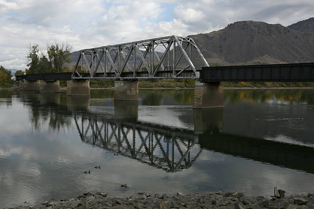 Railway Bridge Across South Thompson River, Kamloops, British Columbia
