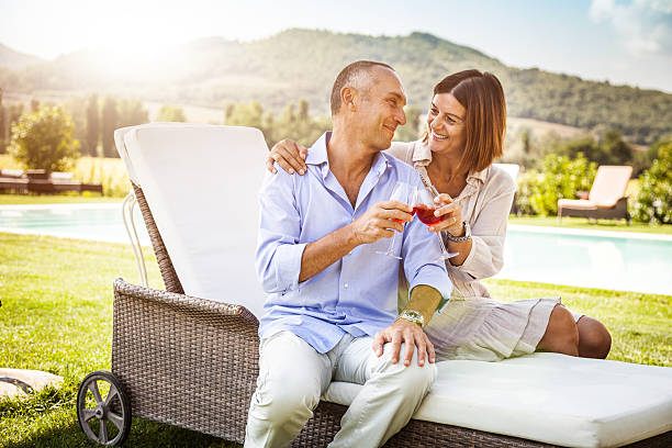 istock Mature couple celebrating anniversary 493834991