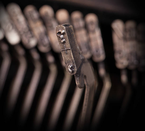 istock Close-up of an old retro typewriter with paper 493835549