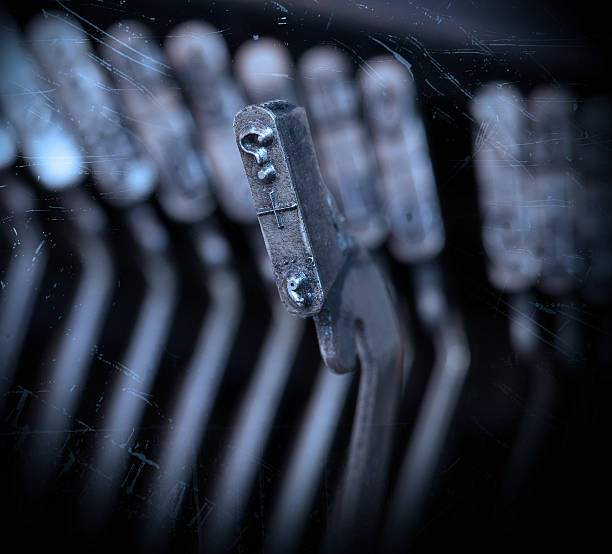 istock Close-up of an old retro typewriter with paper 493835551