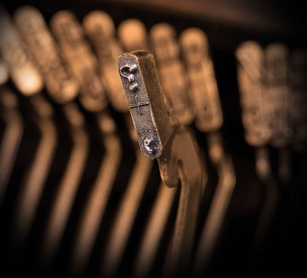 istock Close-up of an old retro typewriter with paper 493835611