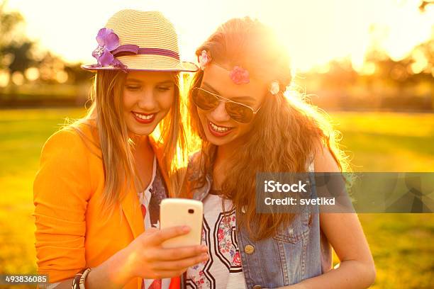 Young Women Enjoying Outdoors Stock Photo - Download Image Now - Adult, Beautiful People, Beauty