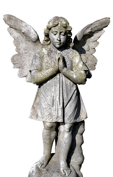 istock Winged child angel in prayer 493836375