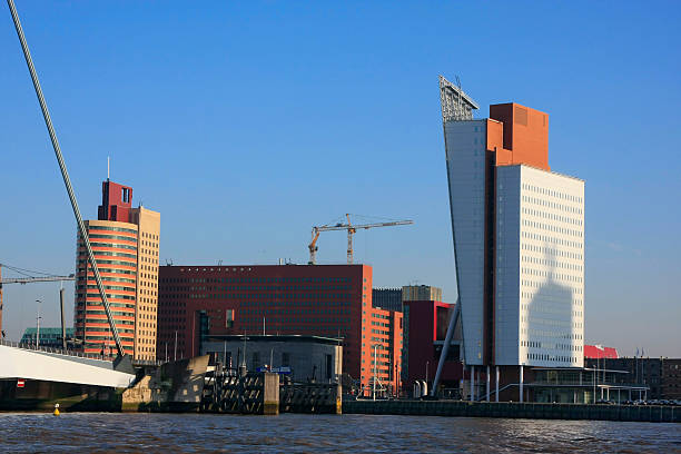 istock Rotterdam modern buildings and Meuse River 493836702