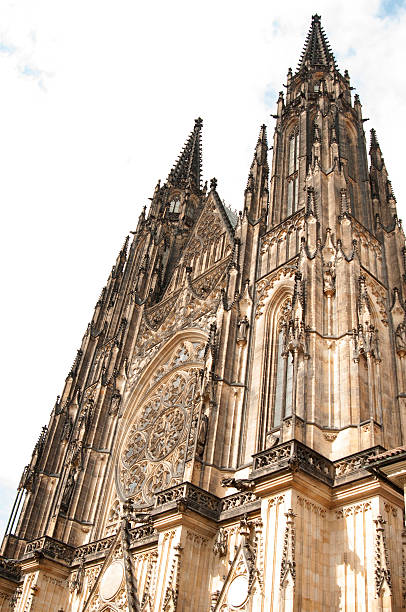 Saint Vitus Cathedral is a Roman Catholic cathedral in Prague, and the seat of the Archbishop of Prague. This cathedral is an excellent example of Gothic architecture and is the biggest and most important church in the country. Located within Prague Castle and containing the tombs of many Bohemian kings and Holy Roman Emperors.