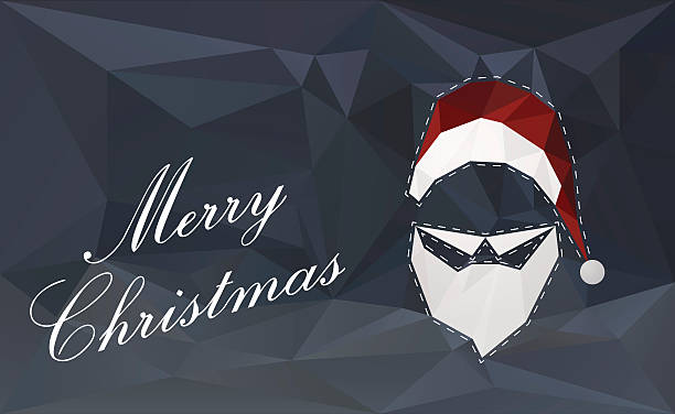 santa claus cut out card - santa hat stock illustrations