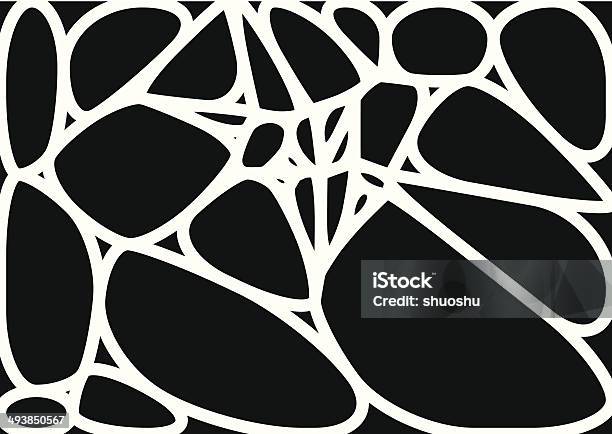 Abstract Black And White Speckle Shape Background Stock Illustration - Download Image Now - Black And White, Abstract, Black Color