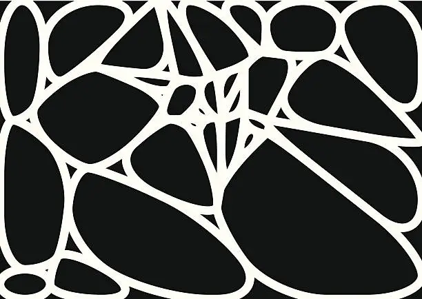 Vector illustration of abstract black and white speckle shape background