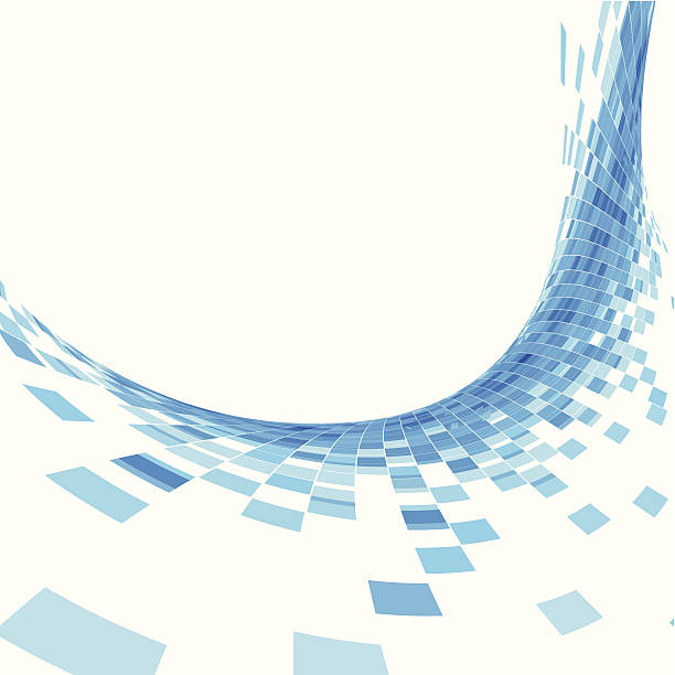 tło błękitna fala sprawdź technologia tło - striped technology backgrounds netting stock illustrations
