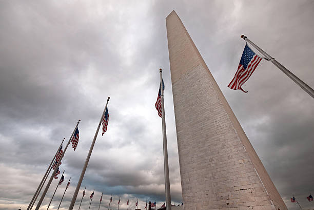 istock Washington Monument outlook under the bad weather 493851975